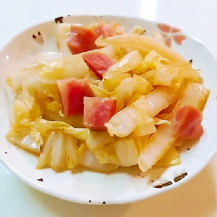 白菜と厚切りハムのポン酢炒め レシピ 作り方 By のん786 楽天レシピ